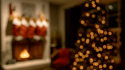 Christmas lights virtual background for Teams and Zoom