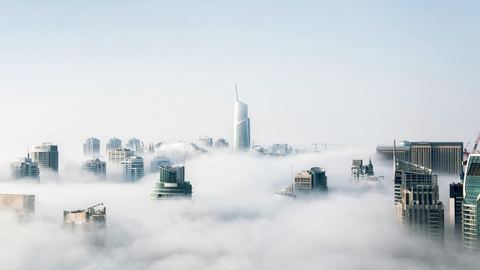 Above the clouds virtual background for Teams and Zoom
