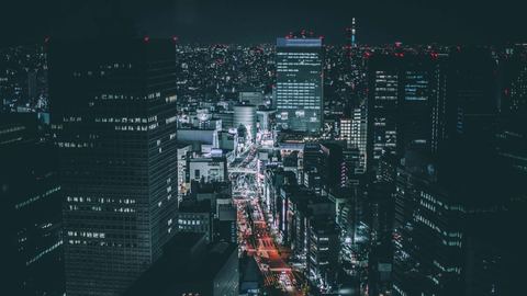 City at night virtual background for Teams and Zoom