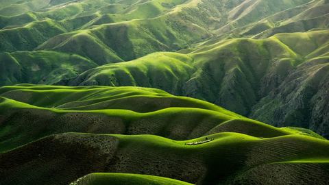 Green hills virtual background for Teams and Zoom